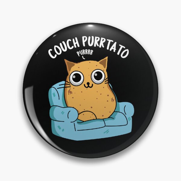 Item preview, Couch Purrtato Funny Potato Pun (Dark BG) designed and sold by punnybone.