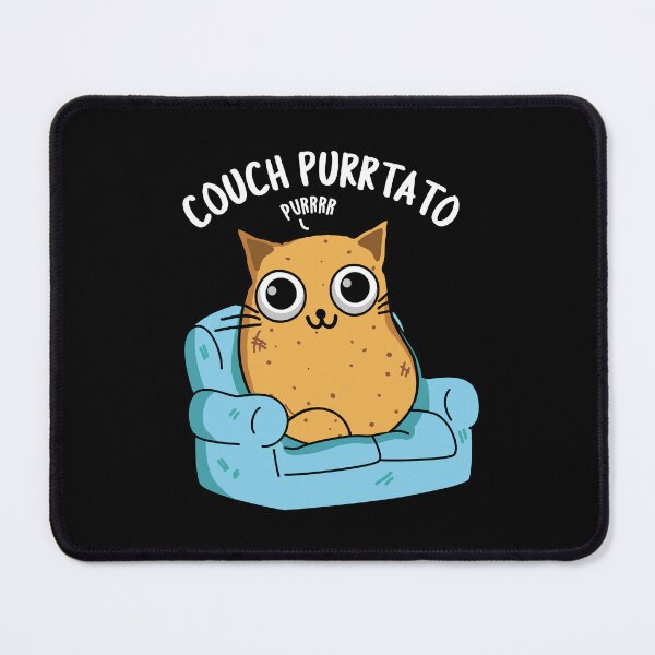 Item preview, Couch Purrtato Funny Potato Pun (Dark BG) designed and sold by punnybone.