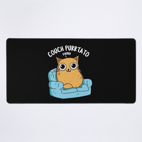 Item preview, Couch Purrtato Funny Potato Pun (Dark BG) designed and sold by punnybone.
