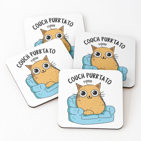 Item preview, Couch Purrtato Funny Potato Pun  designed and sold by punnybone.
