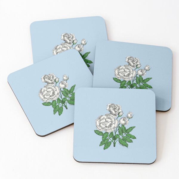 Item preview, White Cupped Rose Bloom Semi-Double 8-15 Petals In 2 Rows designed and sold by zenithcreative.