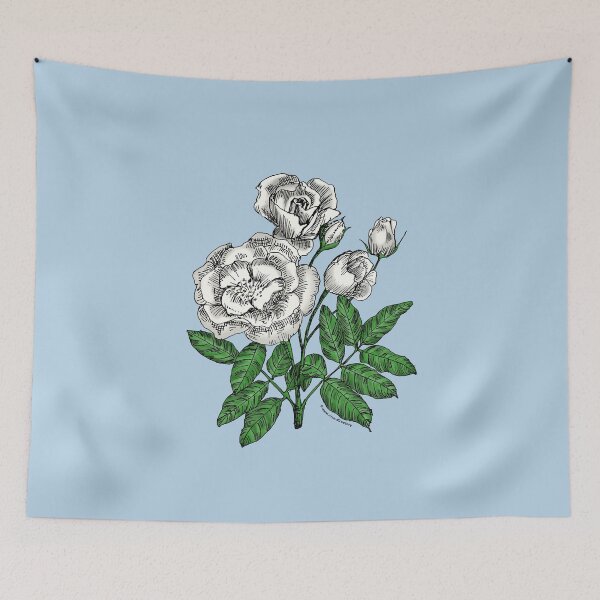 Item preview, White Cupped Rose Bloom Semi-Double 8-15 Petals In 2 Rows designed and sold by Rachael Taylor.