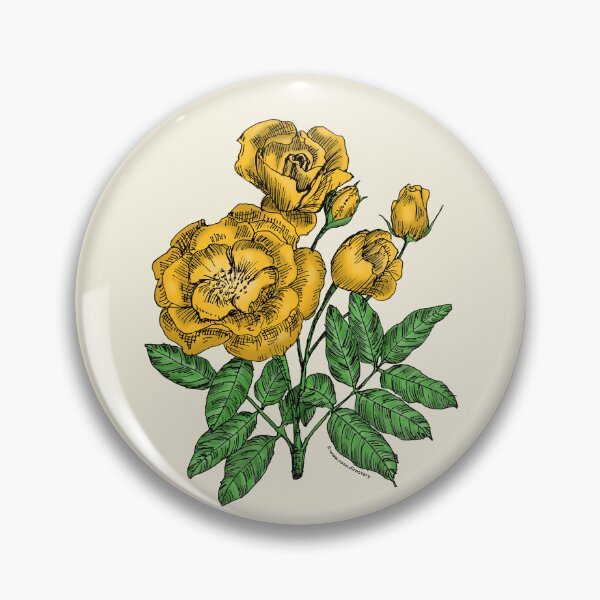 Item preview, Yellow Cupped Rose Bloom Semi-Double 8-15 Petals In 2 Rows designed and sold by Rachael Taylor.