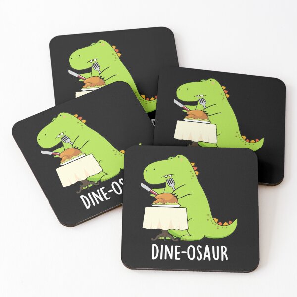 Item preview, Dine-osaur Funny Dinosaur Pun (Dark BG) designed and sold by punnybone.