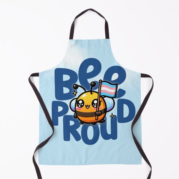 Item preview, Trans Pride Bee Kawaii Cute Style with Blue and Pink Flag designed and sold by Gay-Koala.