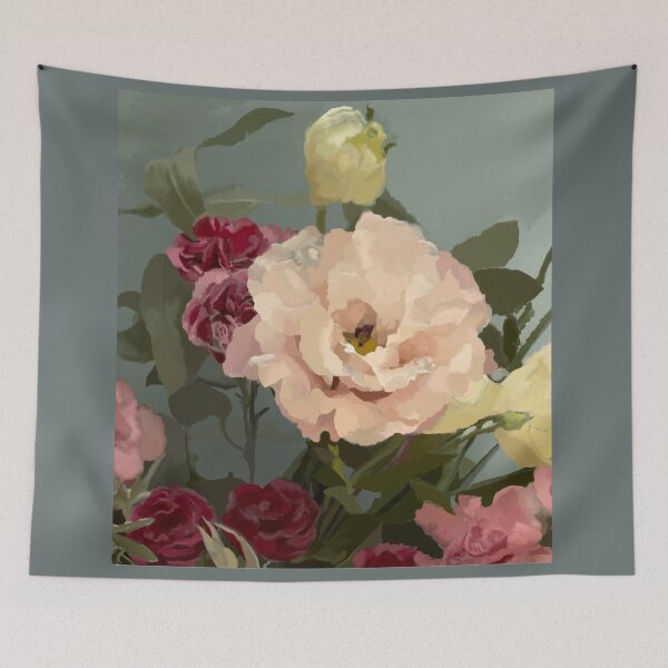 Item preview, Lisianthus oil painting  designed and sold by Flowersonstuff.
