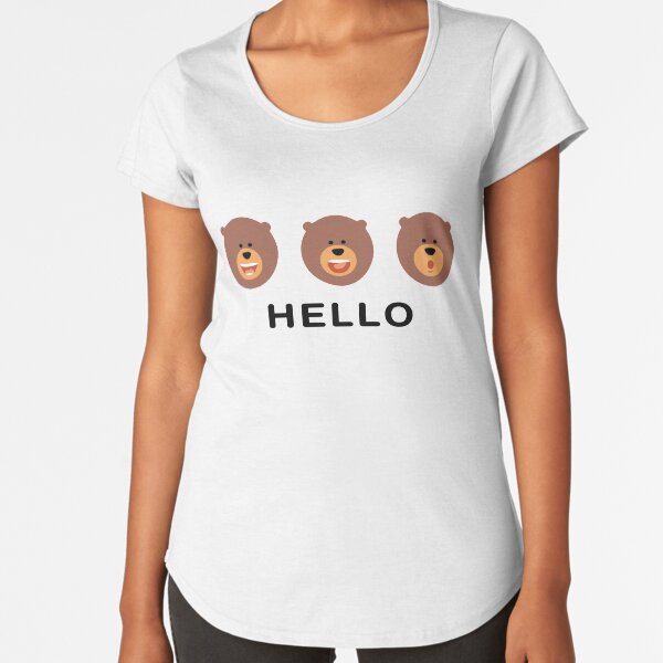 Hello from Spell Bear Premium Scoop T-Shirt