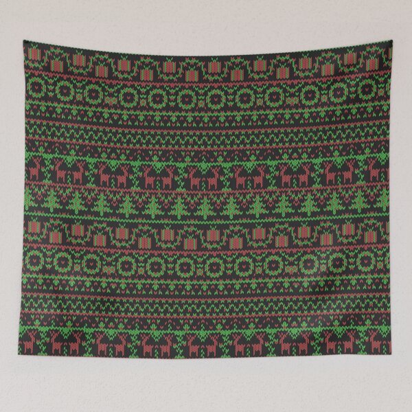 Item preview,  Xmas sweater pattern on black  designed and sold by Chaoticzarts.