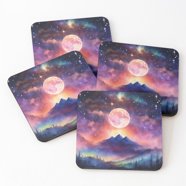 Item preview, Mystical Moonrise Over Majestic Peaks designed and sold by John v p.