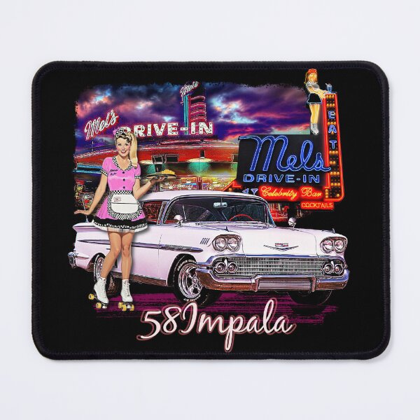 Item preview, 1958 Chevy Impala Vintage Muscle Car 50s Hot Rod Art designed and sold by AGED Limited.