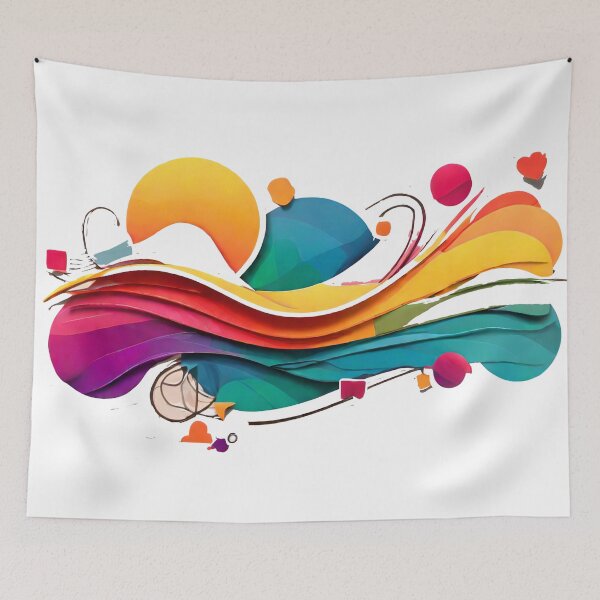 Item preview, Dynamic Abstract Shapes Collage (408) designed and sold by WASjourney.