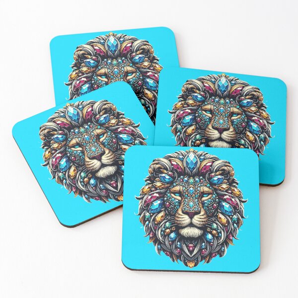 Item preview, Lion's Majesty Digital Art with Precious Gemstone Embellishments 4 designed and sold by iwcus.