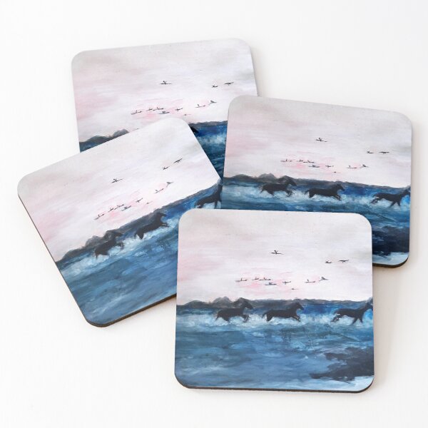 Item preview, "Chevaux galopant sur le rivage" (= horses galloping on the shore) designed and sold by Isa-Isarielle.