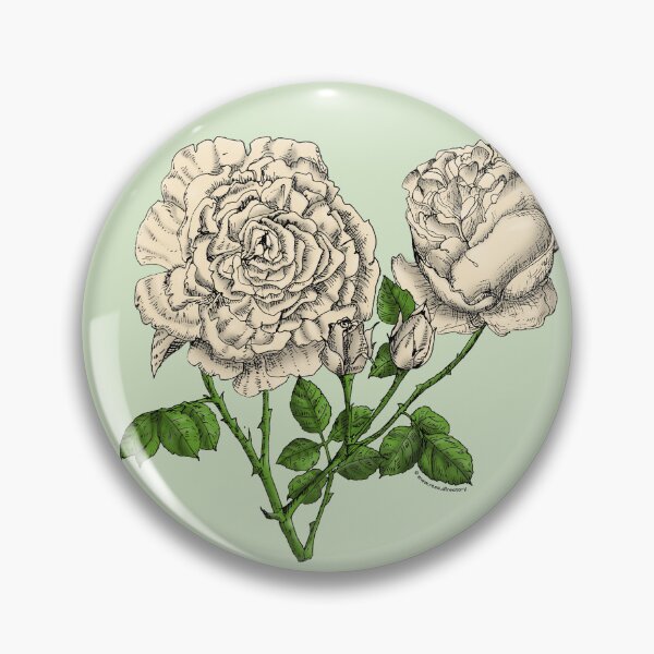 Item preview, Cream Cupped Rose Bloom Very Full 40+ Petals In 3+ Rows designed and sold by Rachael Taylor.