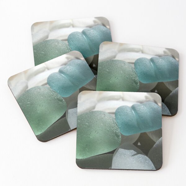 Item preview, Sea Foam Green and Turquoise Sea Glass Kissing designed and sold by Beachy.
