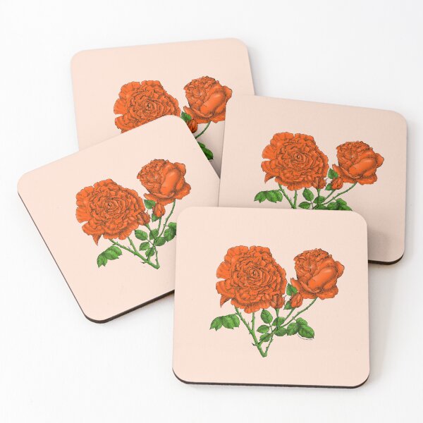 Item preview, Orange Cupped Rose Bloom Very Full 40+ Petals In 3+ Rows designed and sold by Rachael Taylor.