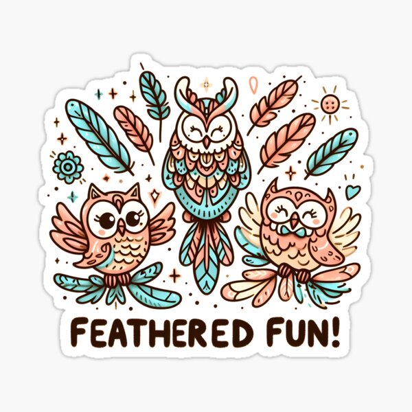 Item preview, Whimsical Owls: Feathered Fun! designed and sold by Dungeon-Depot.