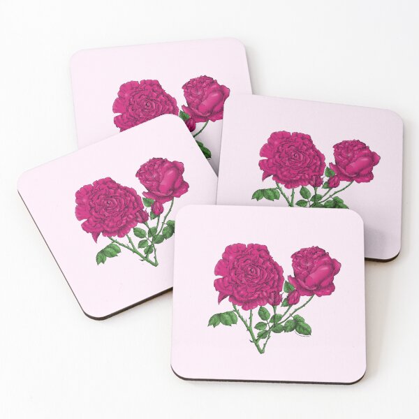 Item preview, Deep Pink Cupped Rose Bloom Very Full 40+ Petals In 3+ Rows designed and sold by Rachael Taylor.
