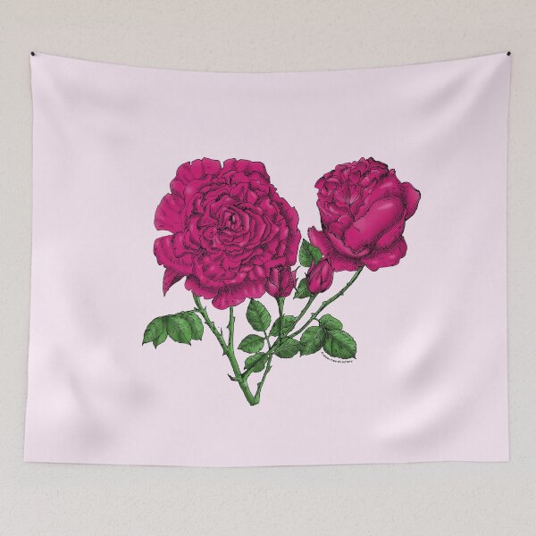 Item preview, Deep Pink Cupped Rose Bloom Very Full 40+ Petals In 3+ Rows designed and sold by Rachael Taylor.