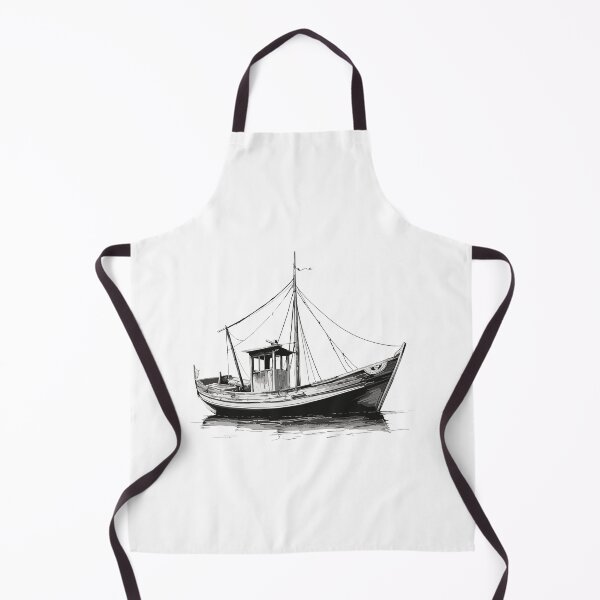 Item preview, Hand Drawn, Black and White Boat designed and sold by Ou-SunShine.