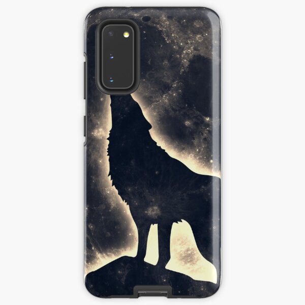 Wolf, moon, fantasy, wild, dog, wolves Samsung Galaxy Tough Case