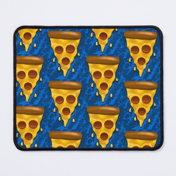 Item preview, Pizza Slice with Highlights and Shadows, Blue Background, by Zeesdesign on Redbubble designed and sold by ZEESDESIGN.