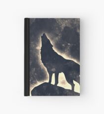 Wolf Vollmond Mond Space Wicca Pagan Notizbuch