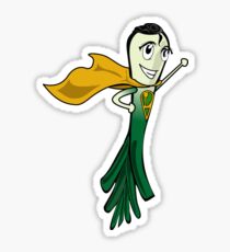 SUPERLAUCH - Leek Super Hero Veggie Geek Nerd Sticker