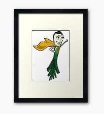 SUPERLAUCH - Leek Super Hero Veggie Geek Nerd Framed Print