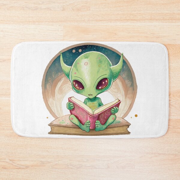 Item preview, Sweet little alien reading a book designed and sold by UFOFashionista.