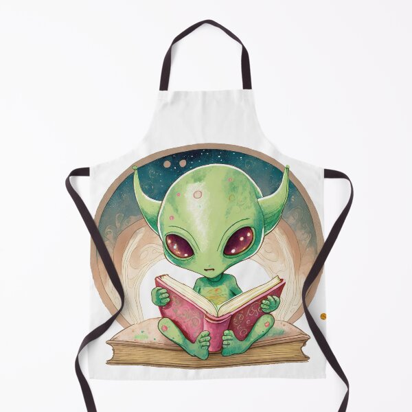 Item preview, Sweet little alien reading a book designed and sold by UFOFashionista.