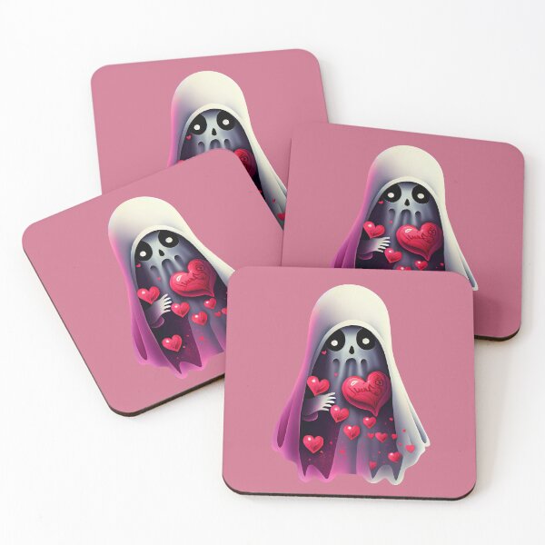 Item preview, Valentine's Day Ghost, Ghosts With Hearts Valentine Gift, Happy Valentines Day designed and sold by Firas Aljazzar.