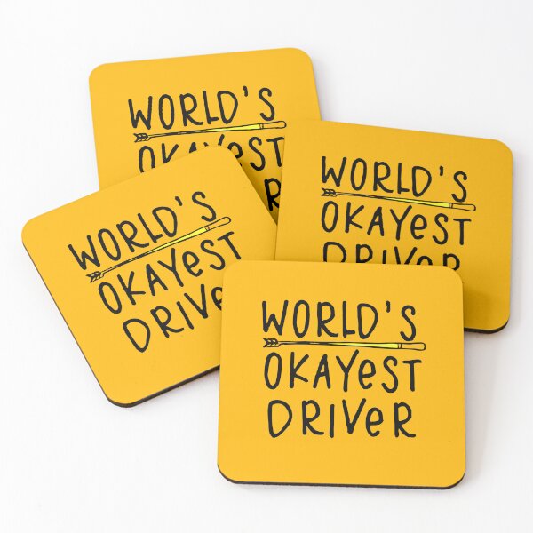 Item preview, World's okayest driver motivation artwork designed and sold by Collision19.