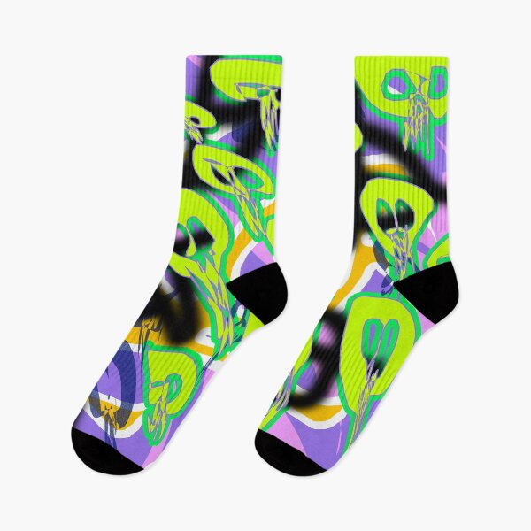 Item preview, Flying Skulls (Royal Lime) designed and sold by skullbal.