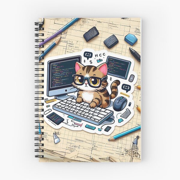 Item preview, Cat stickers for programmers and cat lovers | Cute Cat Programming Stickers designed and sold by VenomKage.