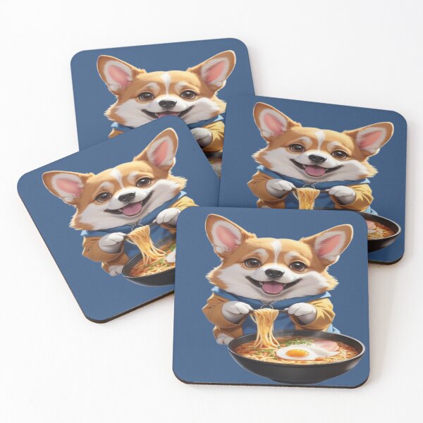 Item preview, Corgi Eating Ramen Cute Kawaii Noodles designed and sold by dimaxstore.
