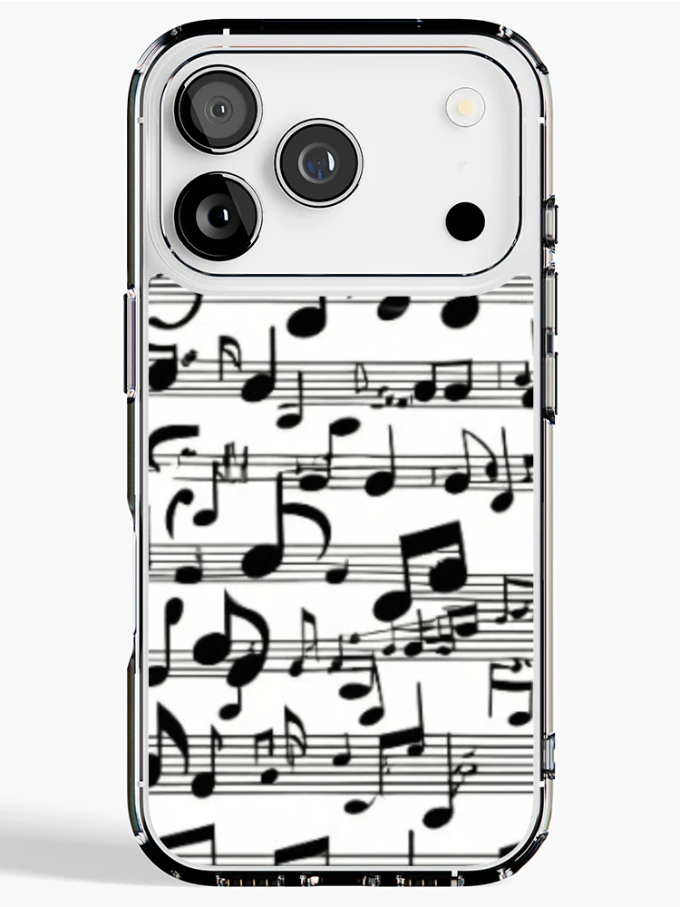 Thumbnail 1 of 5, iPhone Case, Musical notes designed and sold by BubbleTextBox.