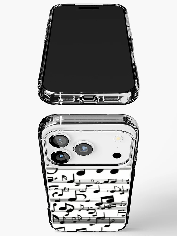 Thumbnail 3 of 5, iPhone Case, Musical notes designed and sold by BubbleTextBox.