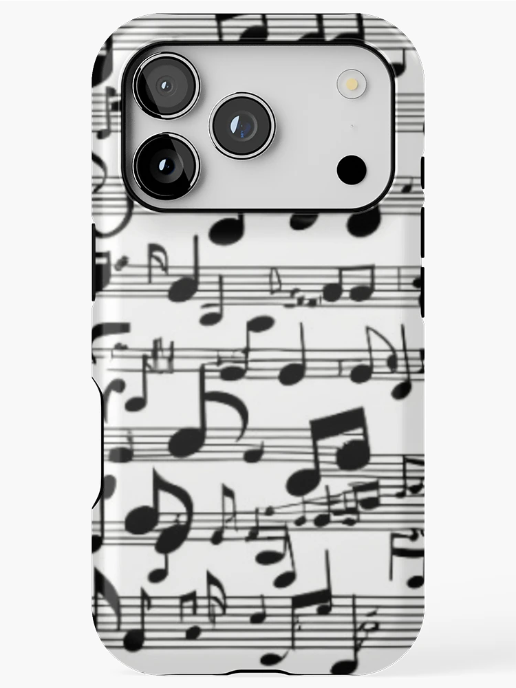 Thumbnail 1 of 4, iPhone Case, Musical notes designed and sold by BubbleTextBox.