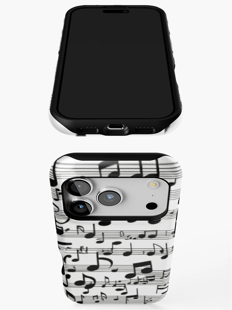Thumbnail 3 of 4, iPhone Case, Musical notes designed and sold by BubbleTextBox.