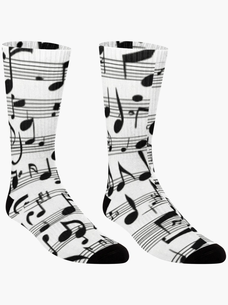 Thumbnail 3 of 5, Socks, Musical notes  designed and sold by BubbleTextBox.