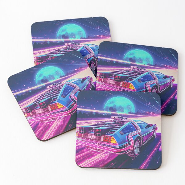 Item preview, Back to the Future Retro VHS Clean Poster Neon Noir Cyberpunk designed and sold by PrintShangri-La.