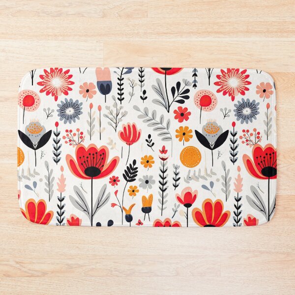 Item preview,   Scandinavian flower leaf pattern  designed and sold by Bubblegirl17.