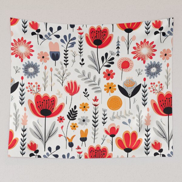 Item preview,   Scandinavian flower leaf pattern  designed and sold by Bubblegirl17.