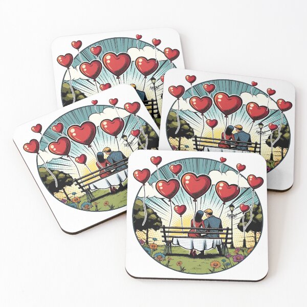 Item preview, Lovers on the bench designed and sold by lu-print-design.