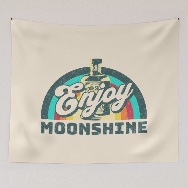 Item preview, Enjoy moonshine - funny drinking moonshine designed and sold by Retro-Rebellion.