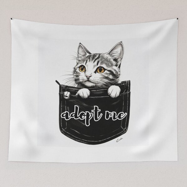 Item preview,   cat in the pocket designed and sold by bonjourmadame4.