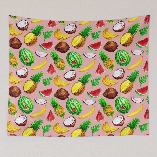 Item preview, Summerly Tropical Fruits Pattern designed and sold by stylebytara.