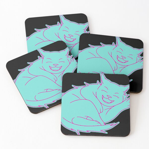 Item preview, Laughing Cat Neon Cat Minimalist Line Art Cute Cat, Cat LOL, Cat ROFL designed and sold by PrintShangri-La.