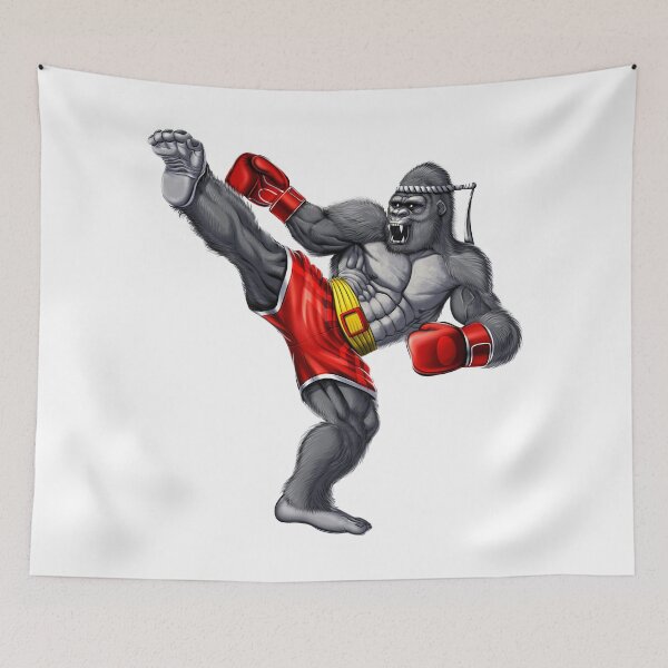 Item preview, Gorilla Muay Thai Fighter designed and sold by underheaven.